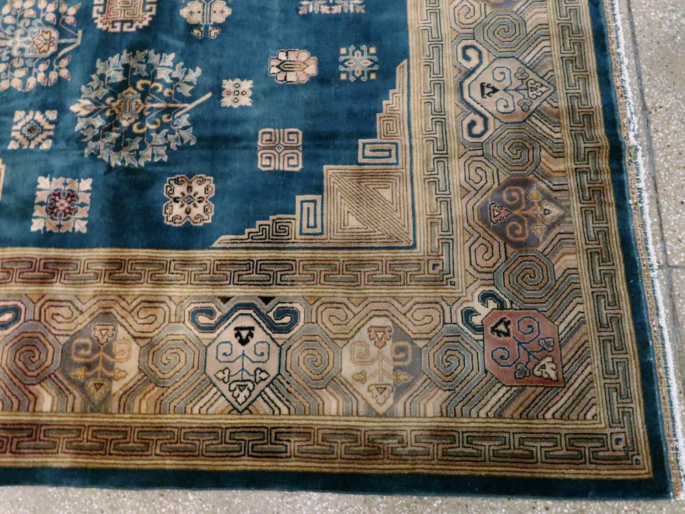 Vintage East Turkestan Khotan Rug, No.24552 - Gsblank
