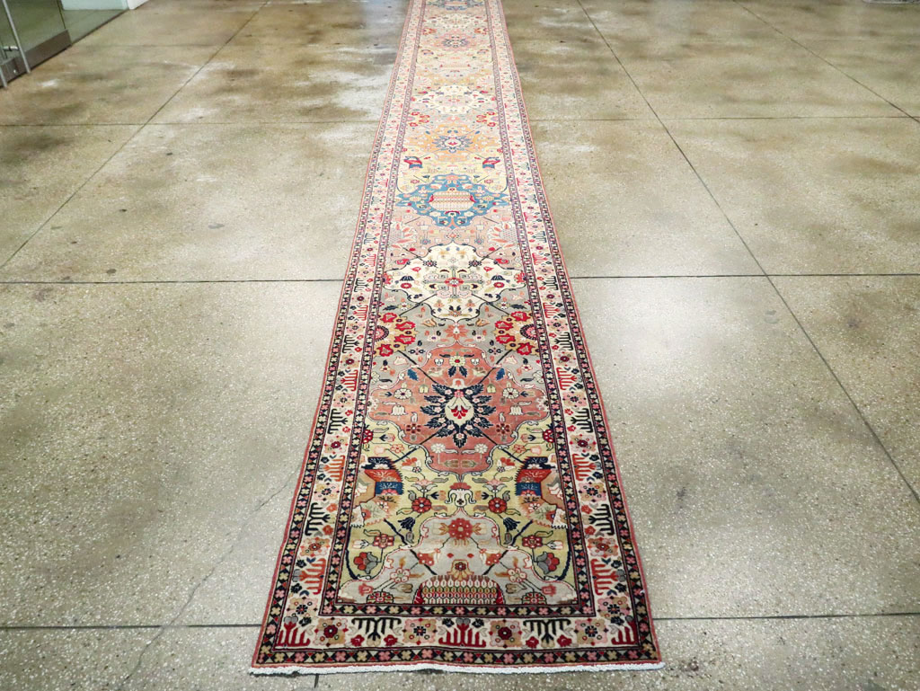 Vintage Persian Tabriz Runner, No.24553 - Gsblank