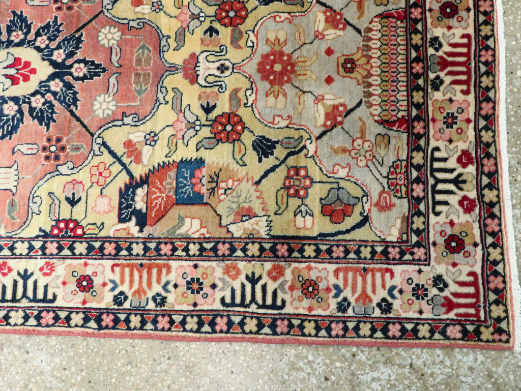 Vintage Persian Tabriz Runner, No.24553 - Gsblank