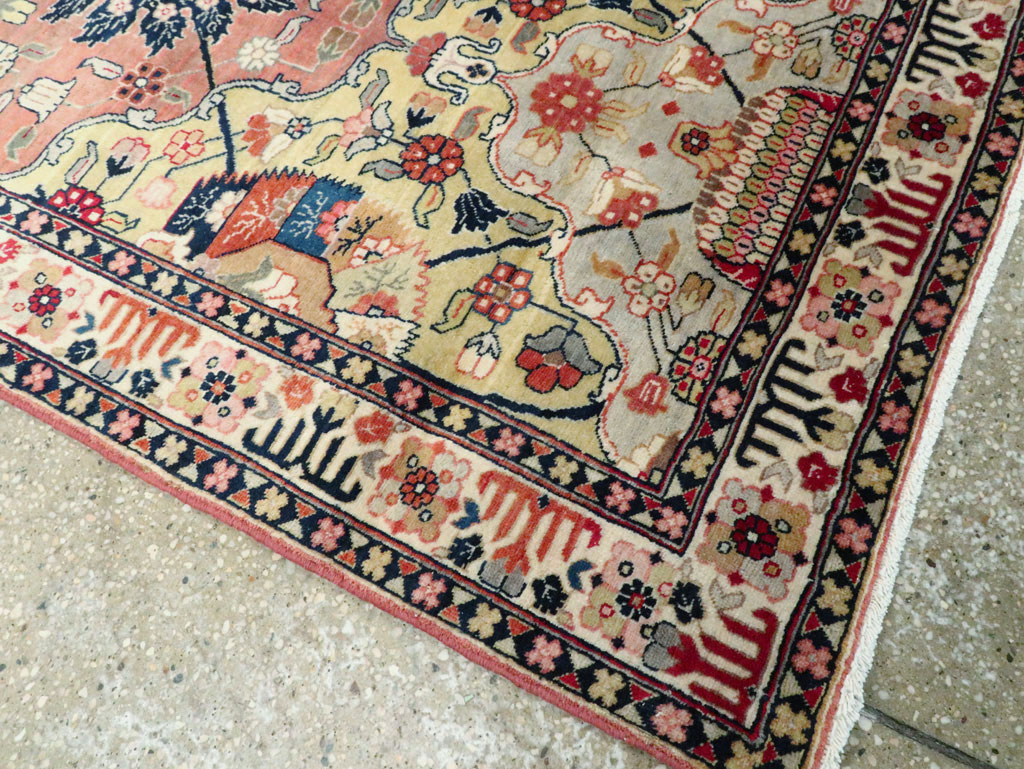 Vintage Persian Tabriz Runner, No.24553 - Gsblank