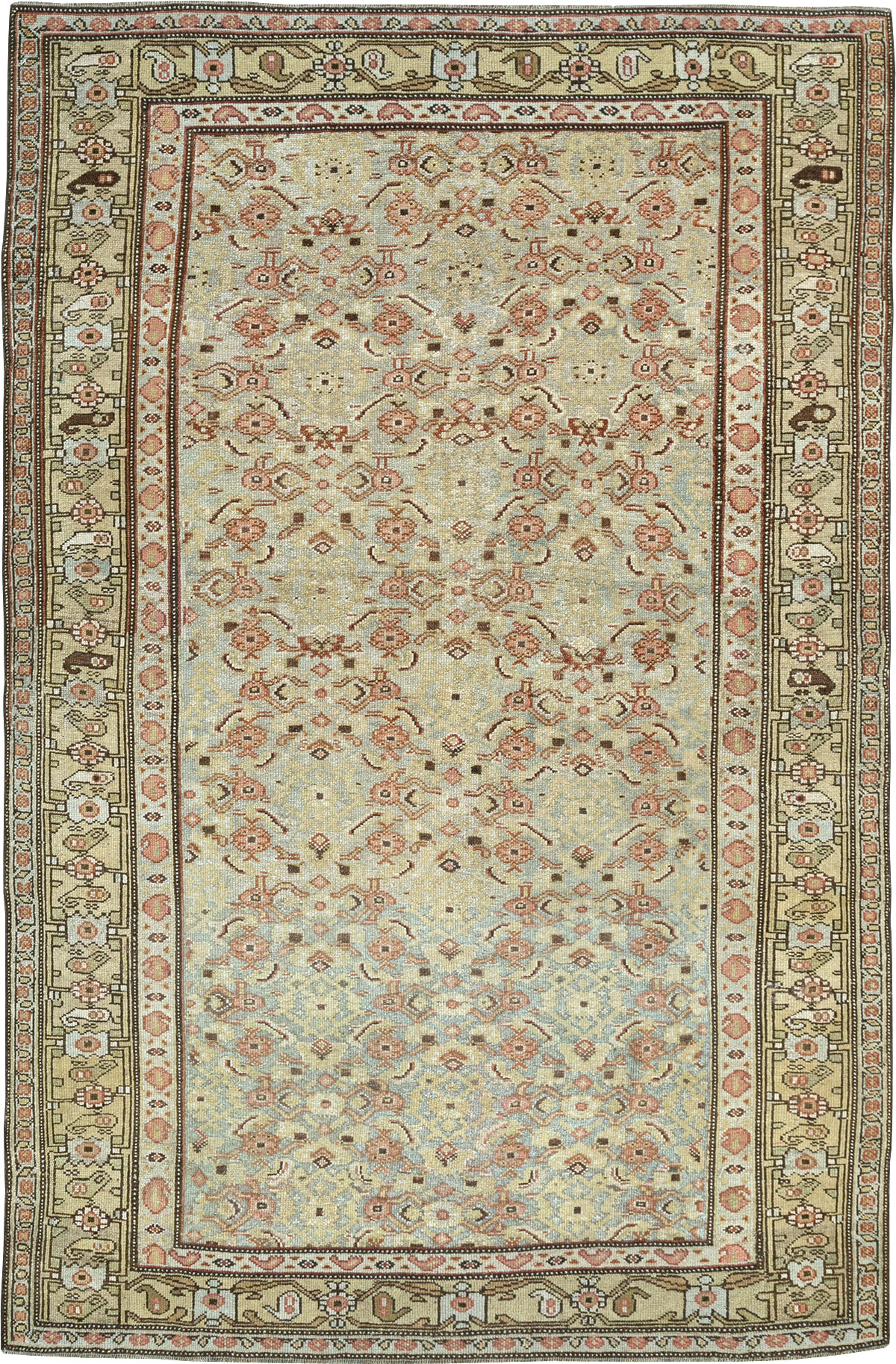 Antique Persian Kurd Accent Rug, No.24560 - Gsblank