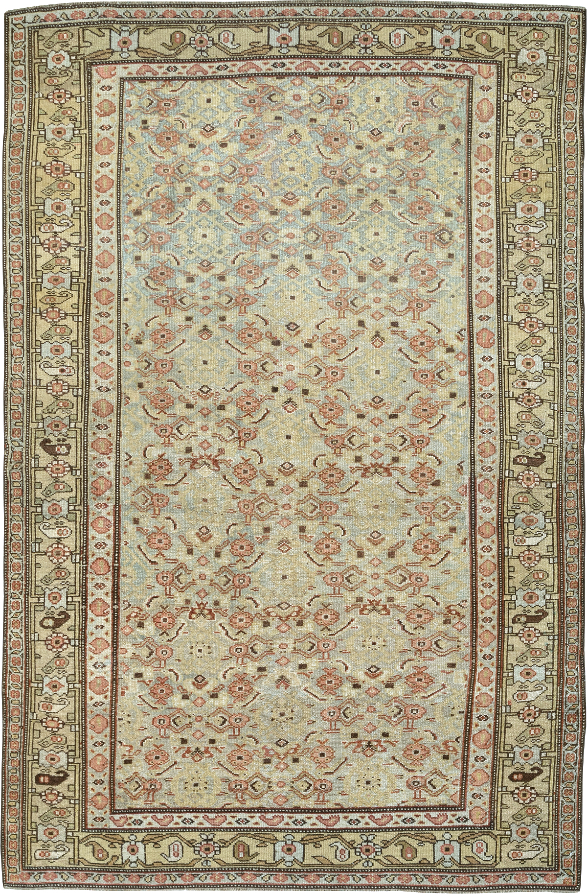 Antique Persian Kurd Accent Rug, No.24560 - Gsblank