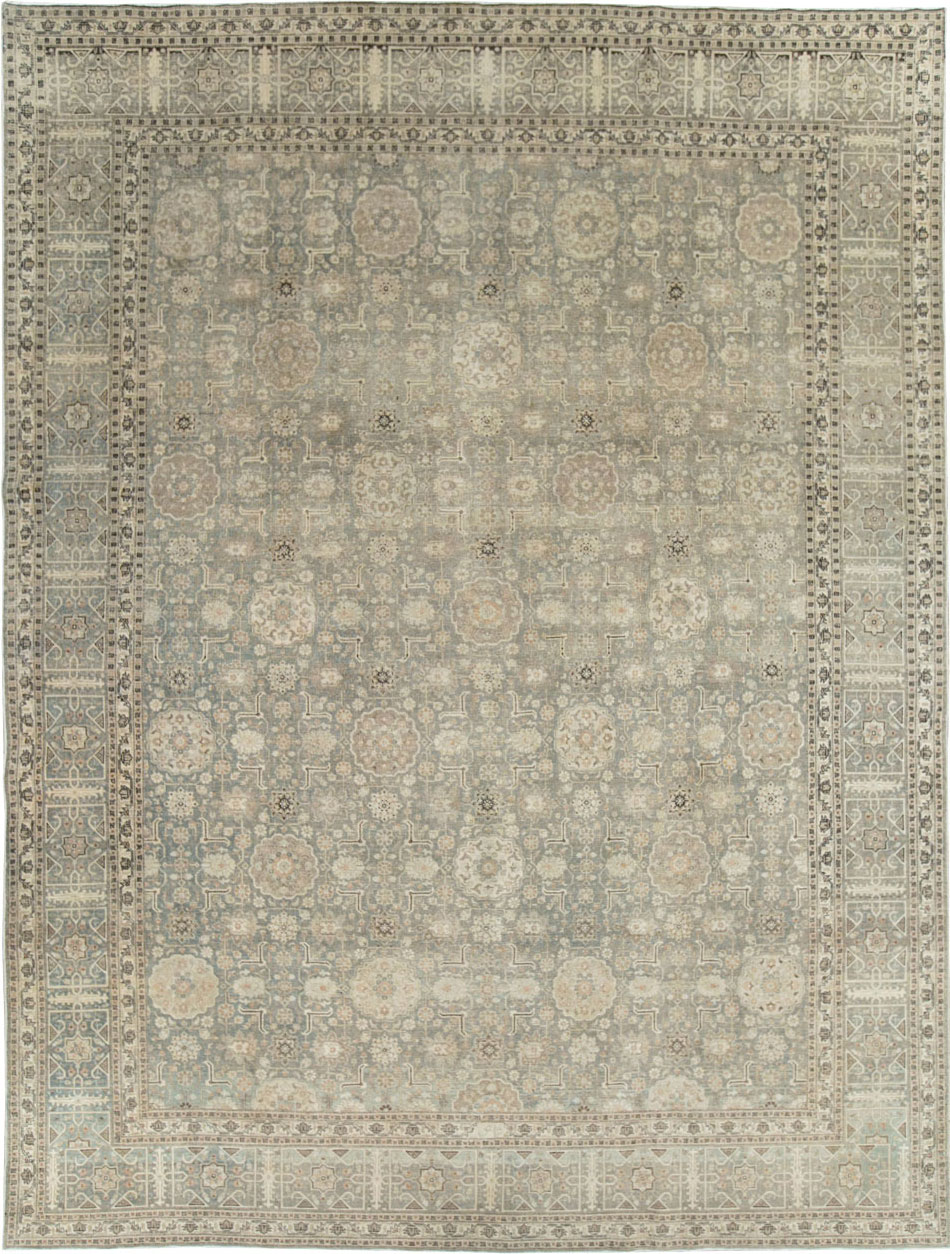Antique Persian Tabriz Room Size Carpet, No.24570 - Gsblank