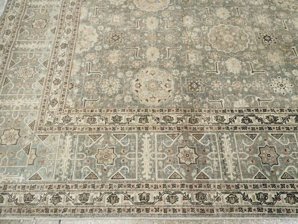 Antique Persian Tabriz Room Size Carpet, No.24570 - Gsblank