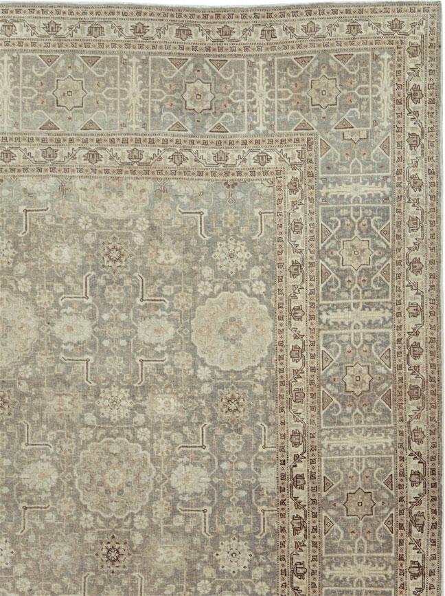 Antique Persian Tabriz Room Size Carpet, No.24570 - Gsblank