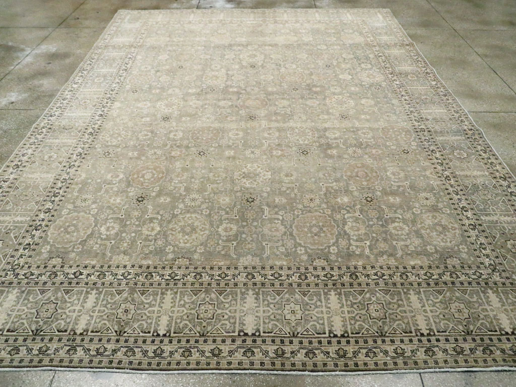 Antique Persian Tabriz Room Size Carpet, No.24570 - Gsblank