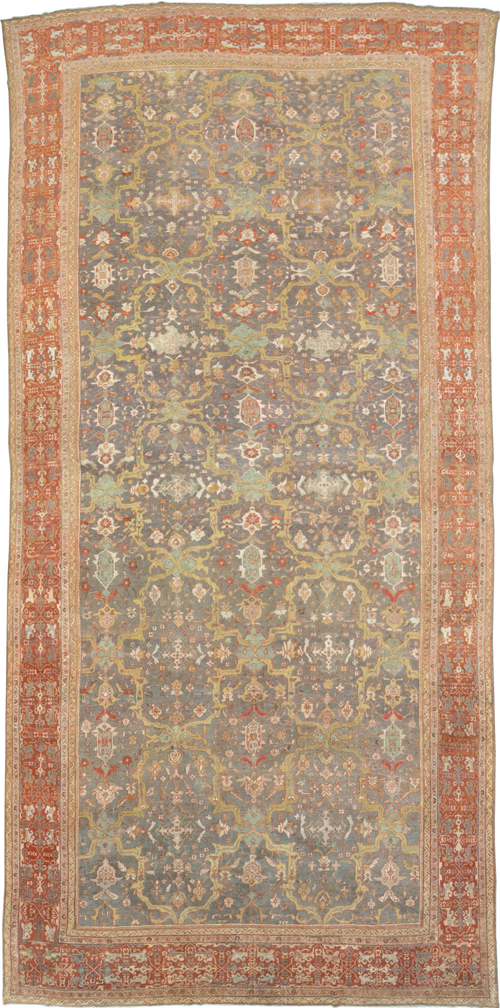 Antique Persian Mahal Carpet, No.24580 - Gsblank