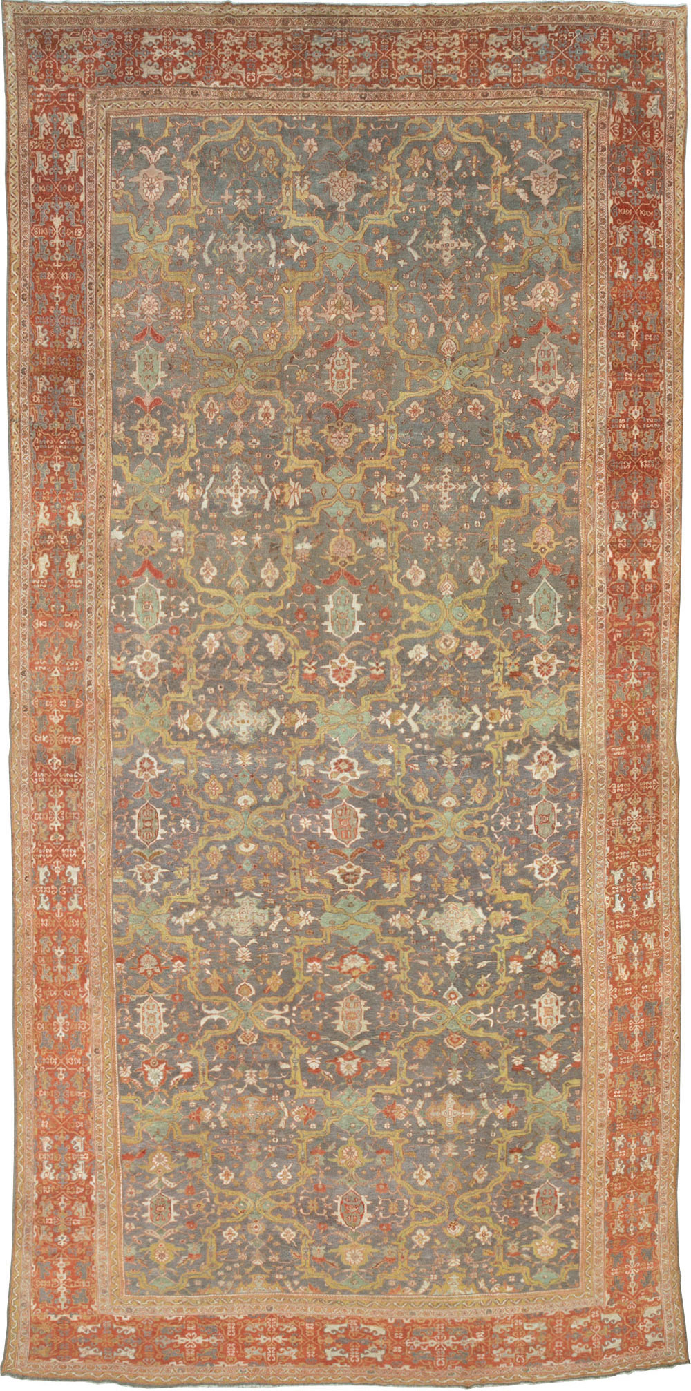 Antique Persian Mahal Carpet, No.24580 - Gsblank