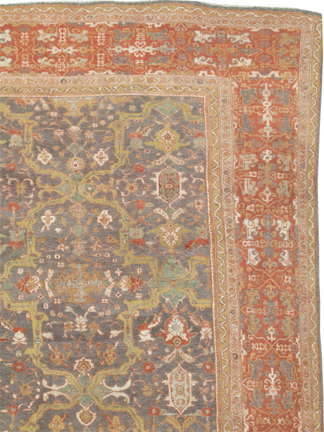 Antique Persian Mahal Carpet, No.24580 - Gsblank