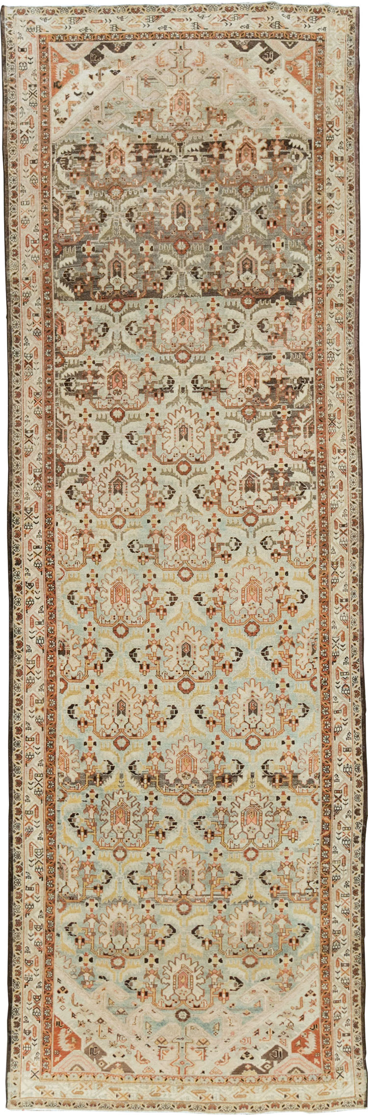 Vintage Persian Malayer Wide Gallery Runner, No.24581 - Gsblank