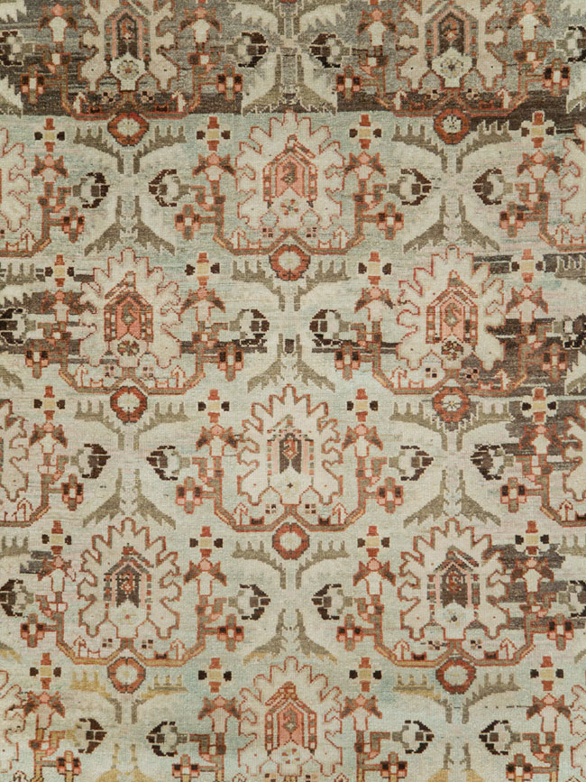 Vintage Persian Malayer Wide Gallery Runner, No.24581 - Gsblank