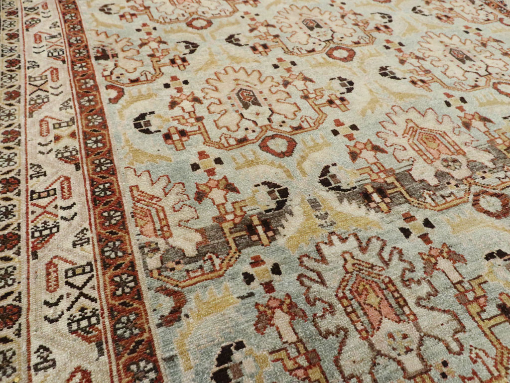 Vintage Persian Malayer Wide Gallery Runner, No.24581 - Gsblank