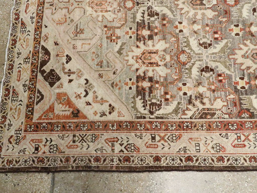 Vintage Persian Malayer Wide Gallery Runner, No.24581 - Gsblank