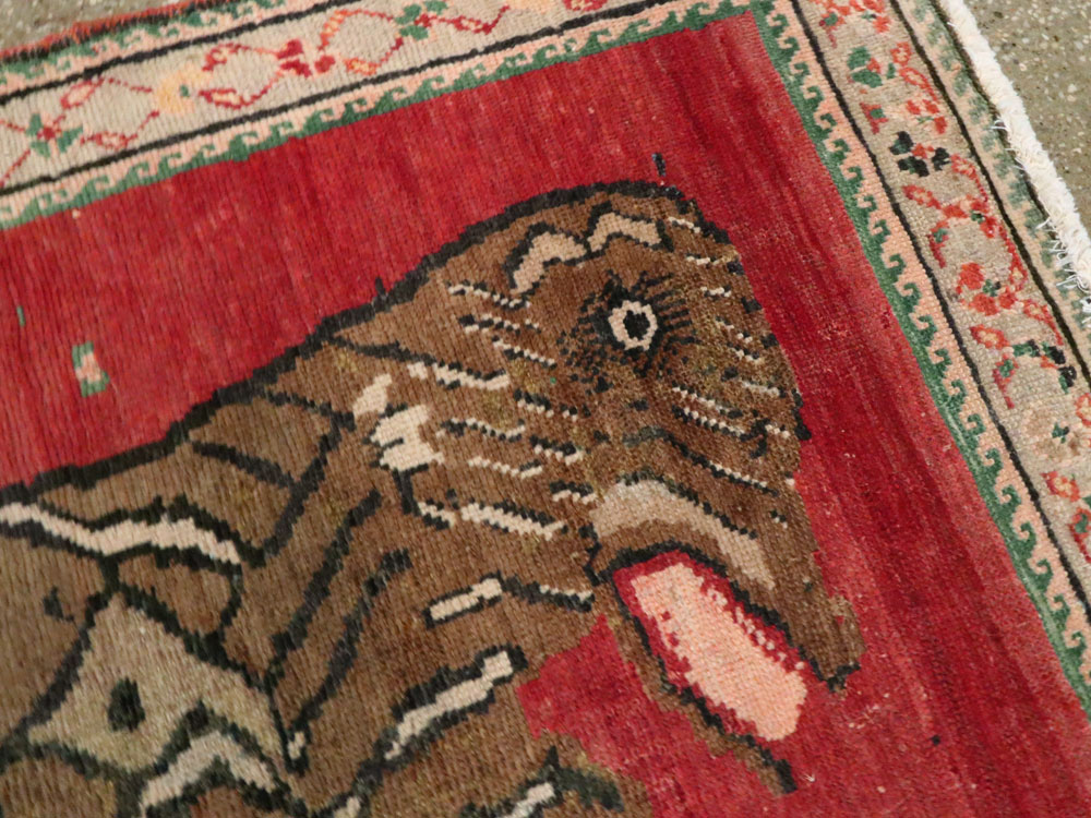 Antique Caucasian Karabagh Pictorial Rug, No.24589 - Gsblank