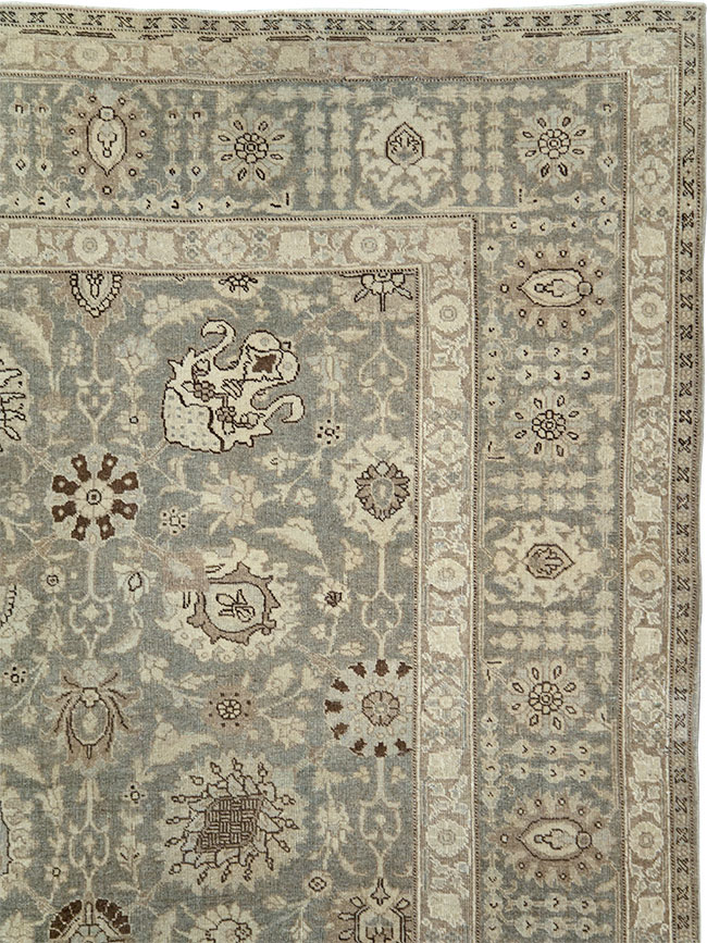 Antique Persian Tabriz Room Size Carpet, No.24597 - Gsblank