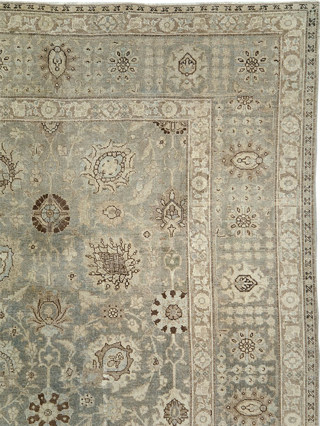 Antique Persian Tabriz Room Size Carpet, No.24597 - Gsblank