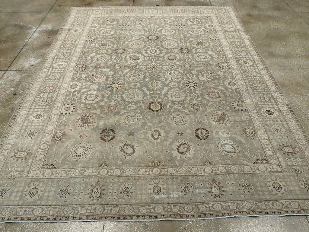 Antique Persian Tabriz Room Size Carpet, No.24597 - Gsblank