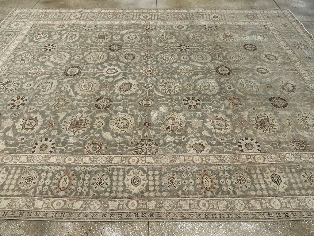 Antique Persian Tabriz Room Size Carpet, No.24597 - Gsblank