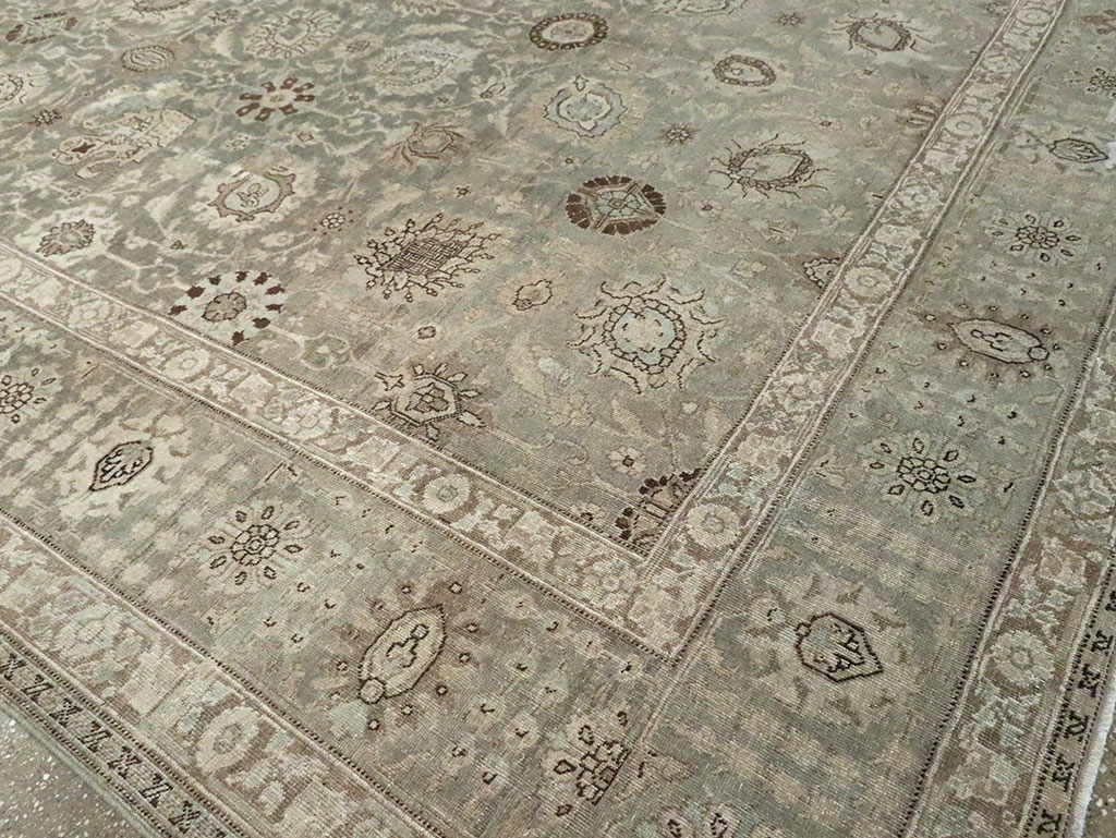 Antique Persian Tabriz Room Size Carpet, No.24597 - Gsblank