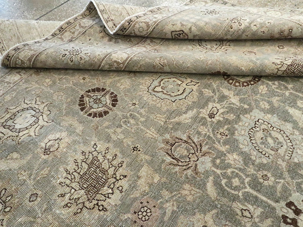 Antique Persian Tabriz Room Size Carpet, No.24597 - Gsblank