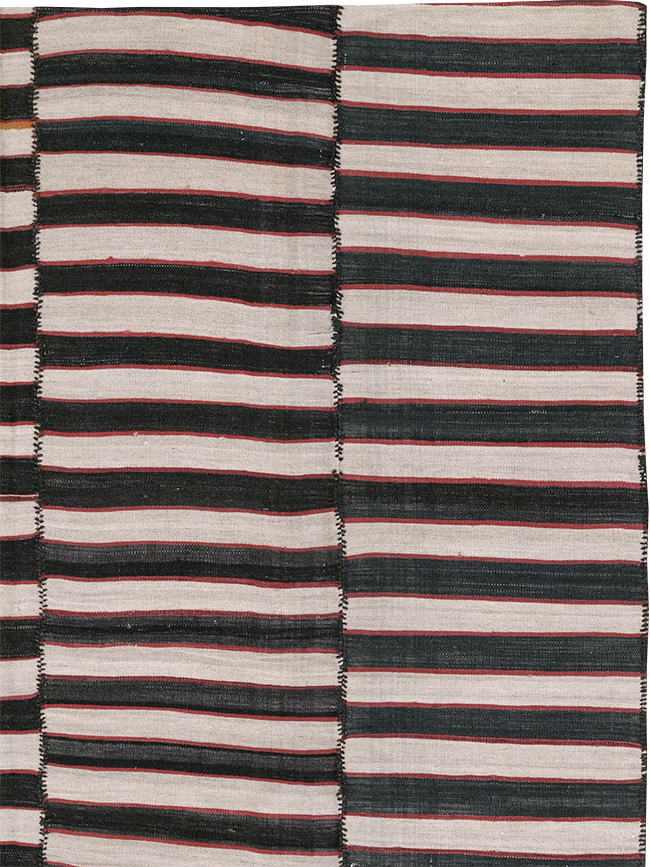 Vintage Persian Flatweave Kilim Room Size Carpet, No.24627 - Gsblank