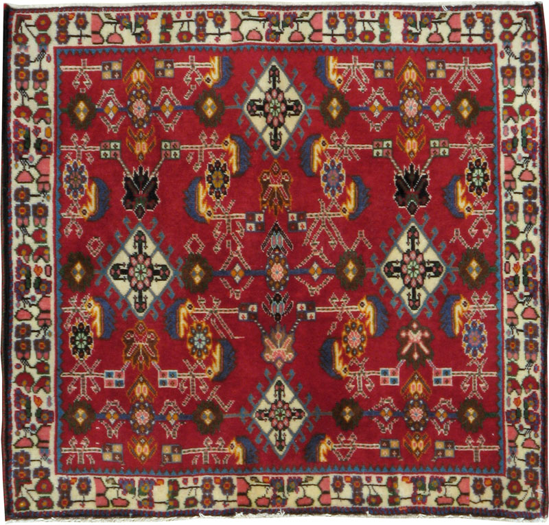 Vintage Persian Shiraz Square Rug (Pair: 3 of 4), No.24645 - Gsblank