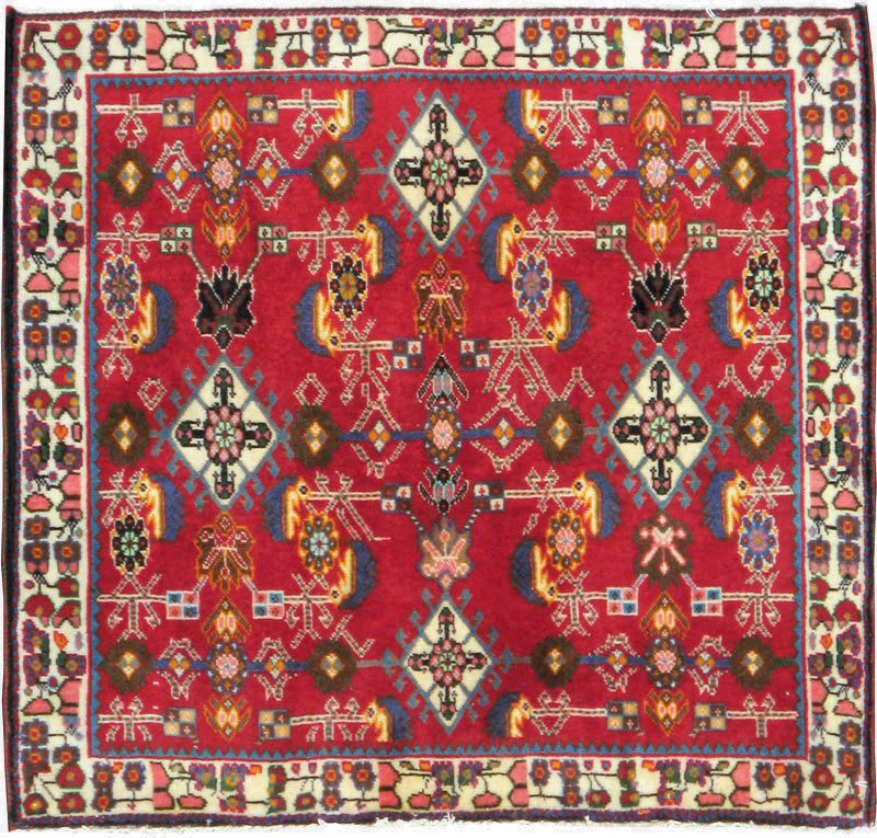 Vintage Persian Shiraz Square Rug (Pair: 3 of 4), No.24645 - Gsblank