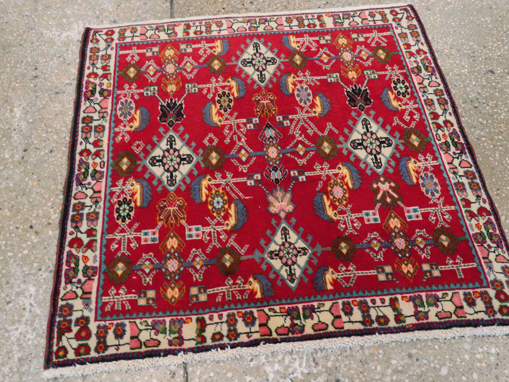 Vintage Persian Shiraz Square Rug (Pair: 3 of 4), No.24645 - Gsblank