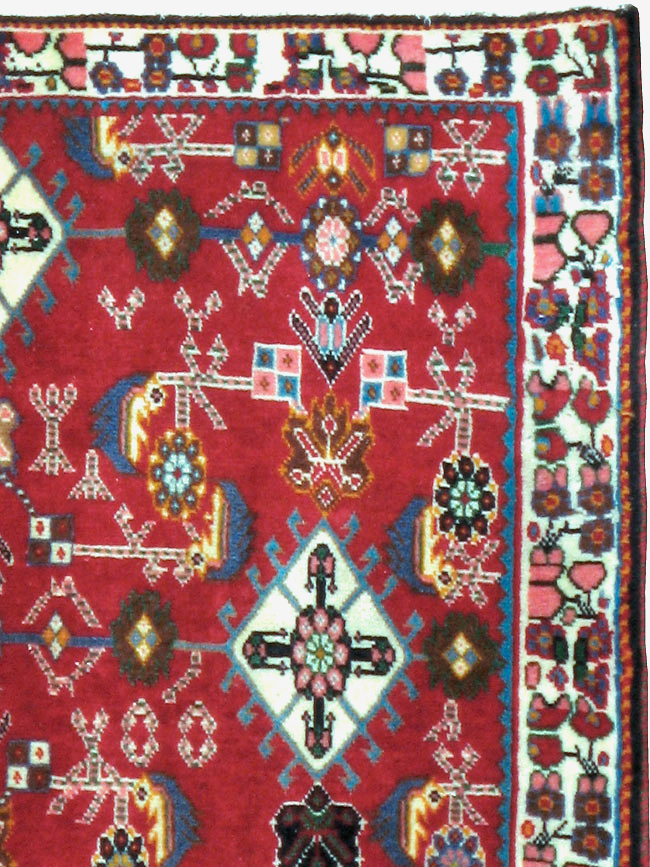 Vintage Persian Shiraz Square Rug (Pair: 4 of 4), No.24646 - Gsblank