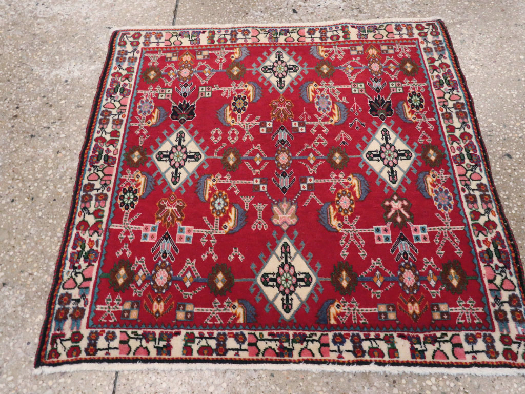 Vintage Persian Shiraz Square Rug (Pair: 4 of 4), No.24646 - Gsblank