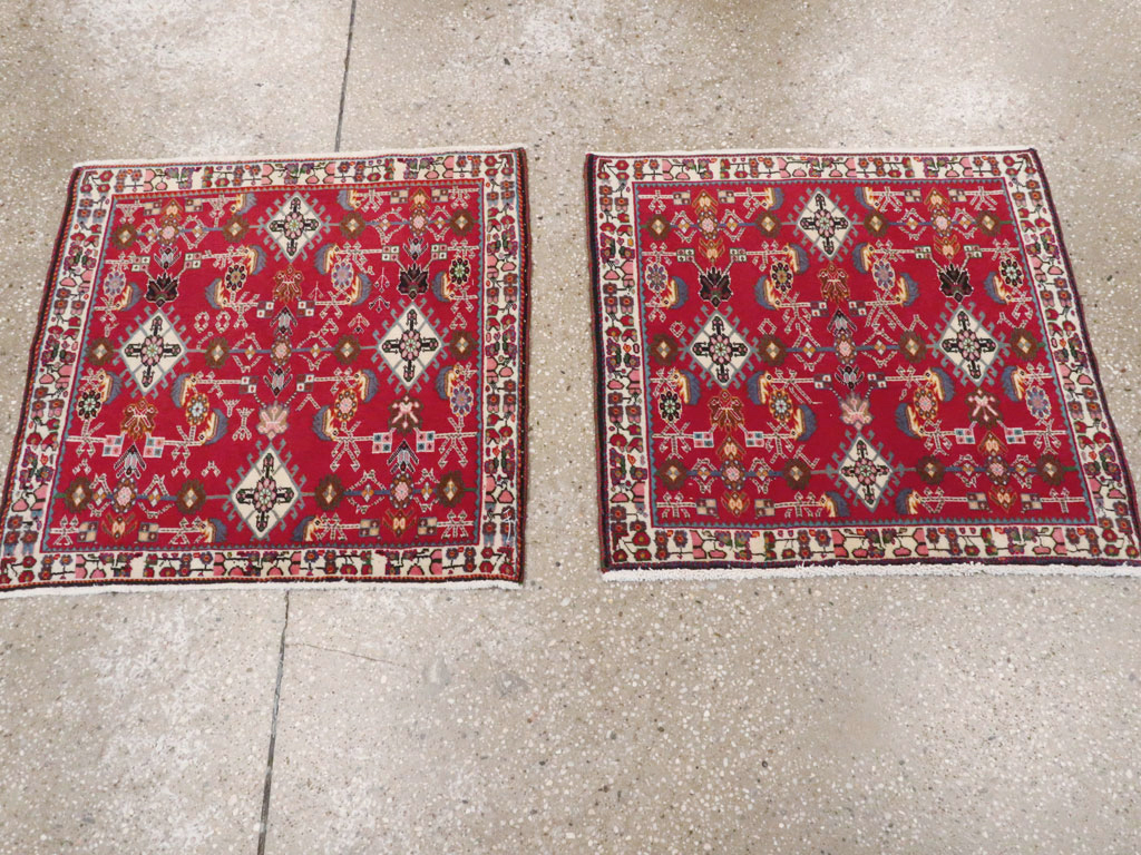 Vintage Persian Shiraz Square Rug (Pair: 4 of 4), No.24646 - Gsblank