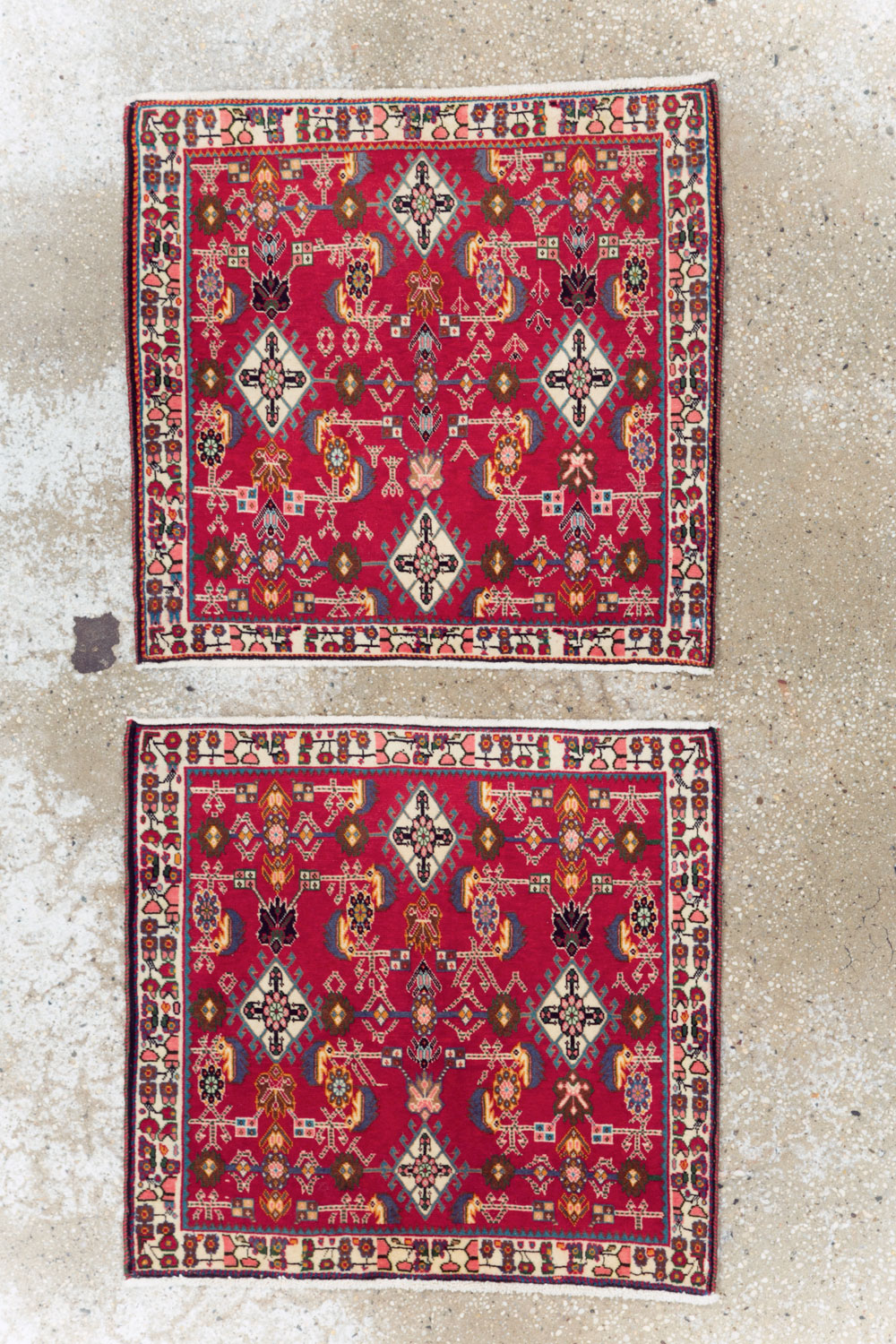 Vintage Persian Shiraz Square Rug (Pair: 4 of 4), No.24646 - Gsblank