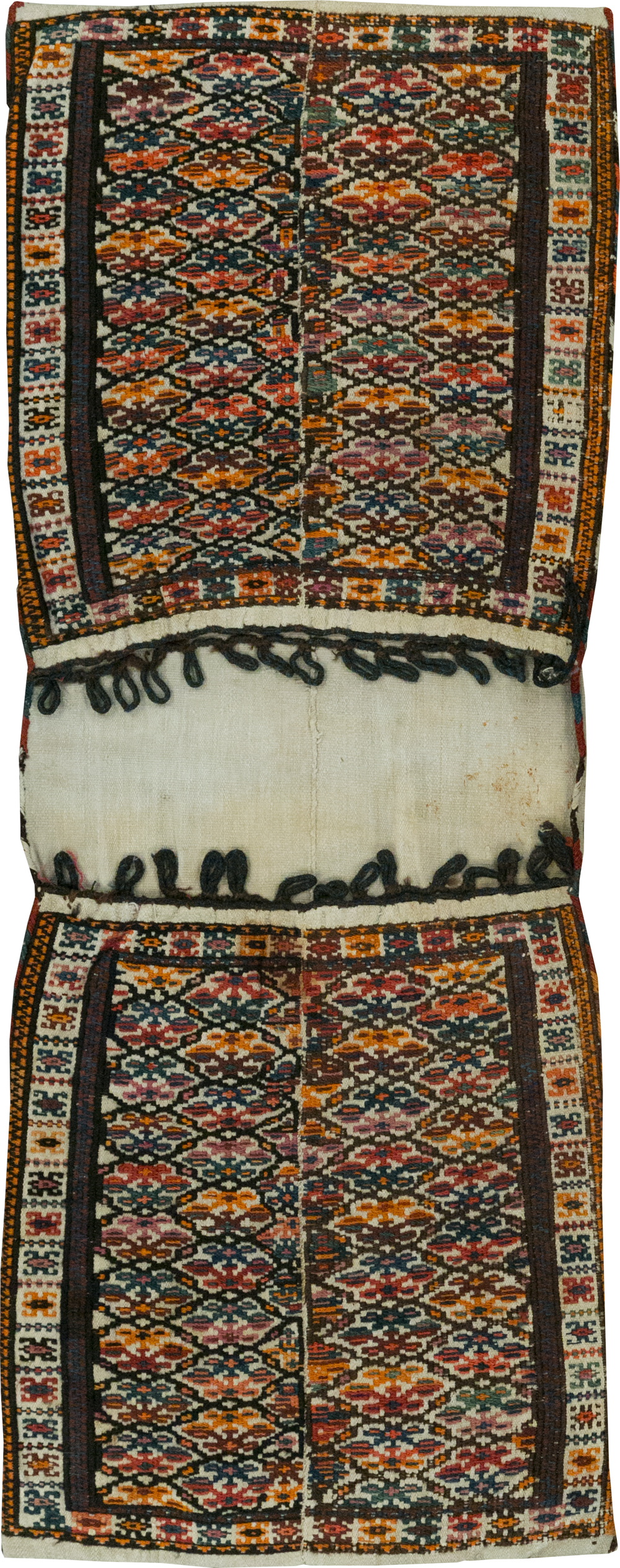 Vintage Persian Kurdish Saddlebag (Khorjin), No.24647 - Gsblank