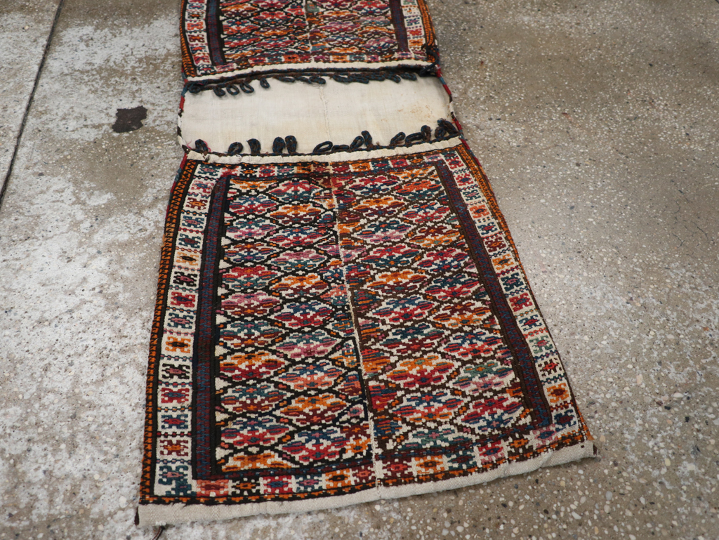 Vintage Persian Kurdish Saddlebag (Khorjin), No.24647 - Gsblank