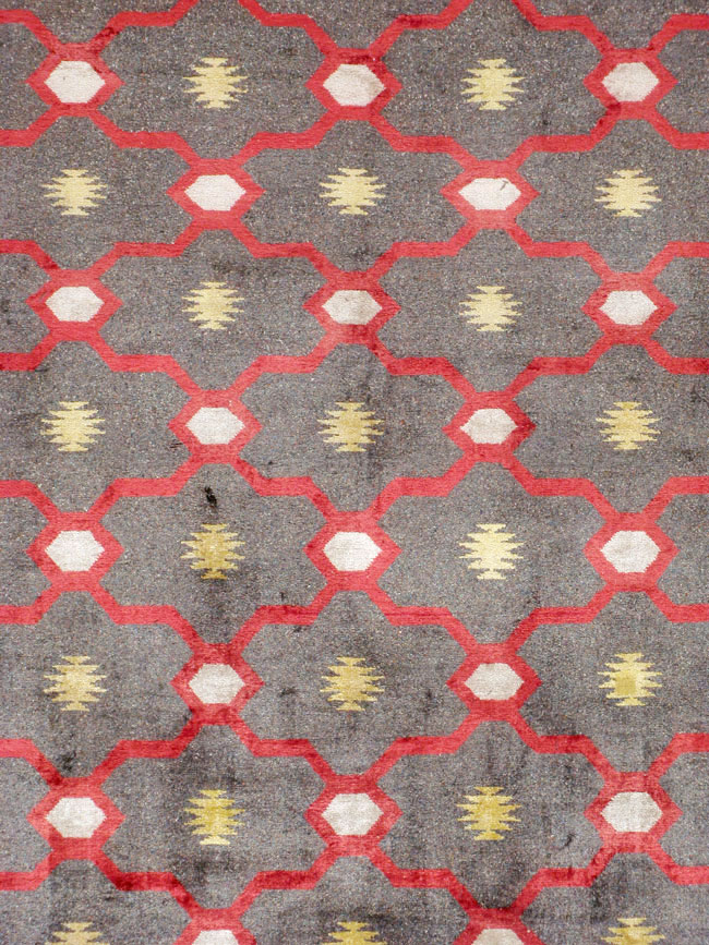 Vintage Indian Silk Agra Room Size Carpet, No.24652 - Gsblank