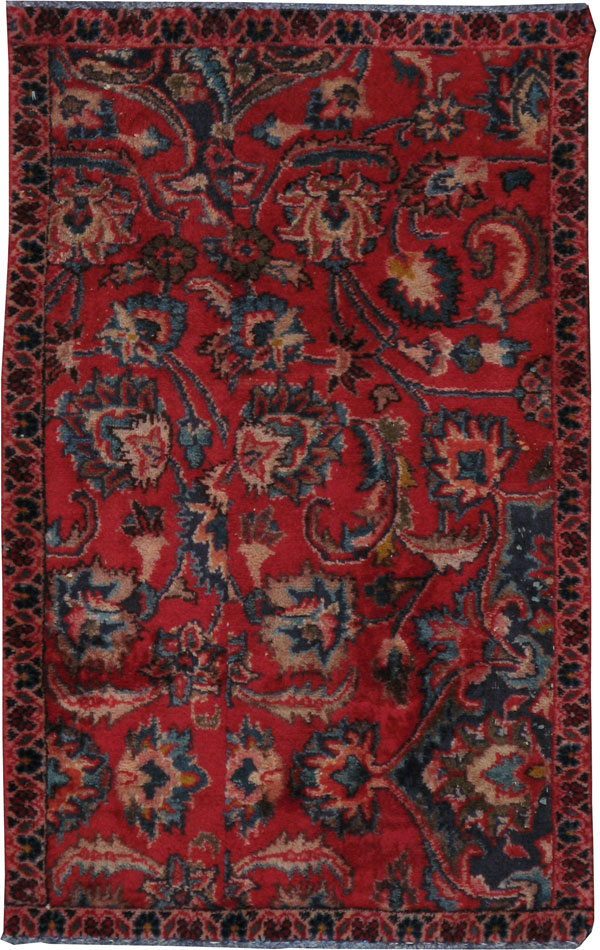 Vintage Persian Mashad Sampler Rug, No.24657 - Gsblank