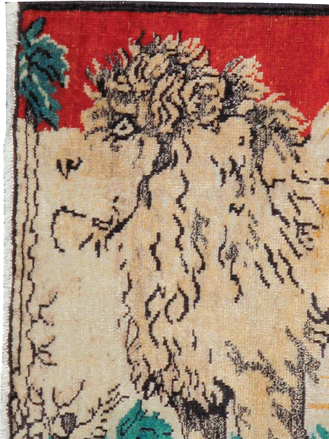 Vintage Persian Hamadan Pictorial Rug (Pair: 1 of 2), No.24658 - Gsblank