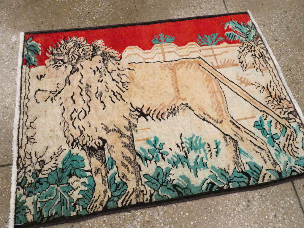 Vintage Persian Hamadan Pictorial Rug (Pair: 1 of 2), No.24658 - Gsblank