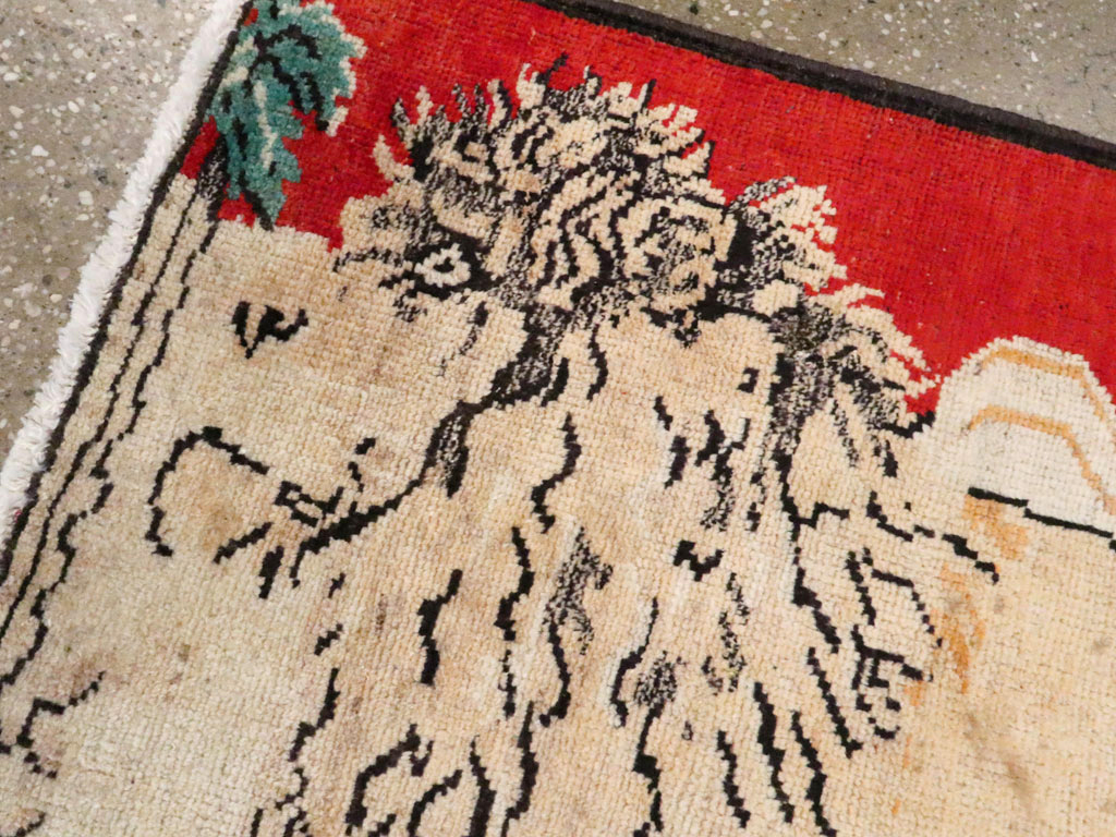 Vintage Persian Hamadan Pictorial Rug (Pair: 1 of 2), No.24658 - Gsblank