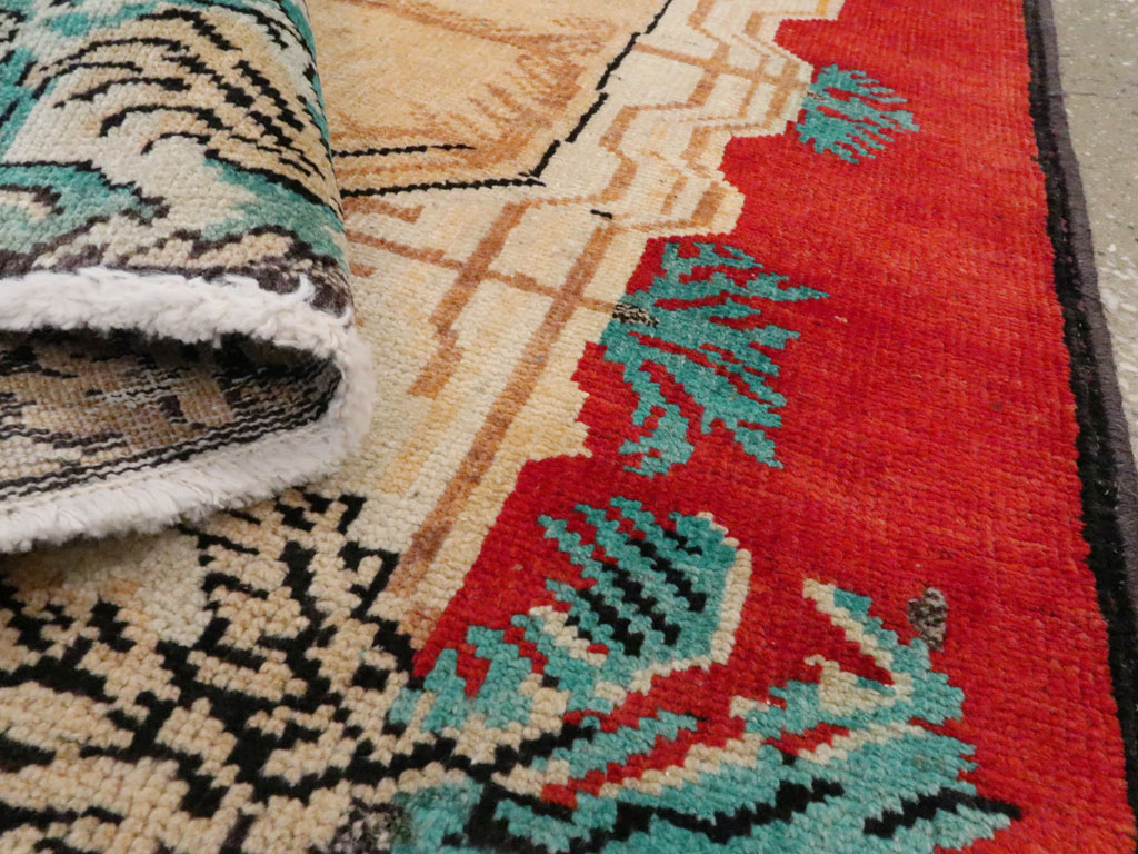 Vintage Persian Hamadan Pictorial Rug (Pair: 1 of 2), No.24658 - Gsblank