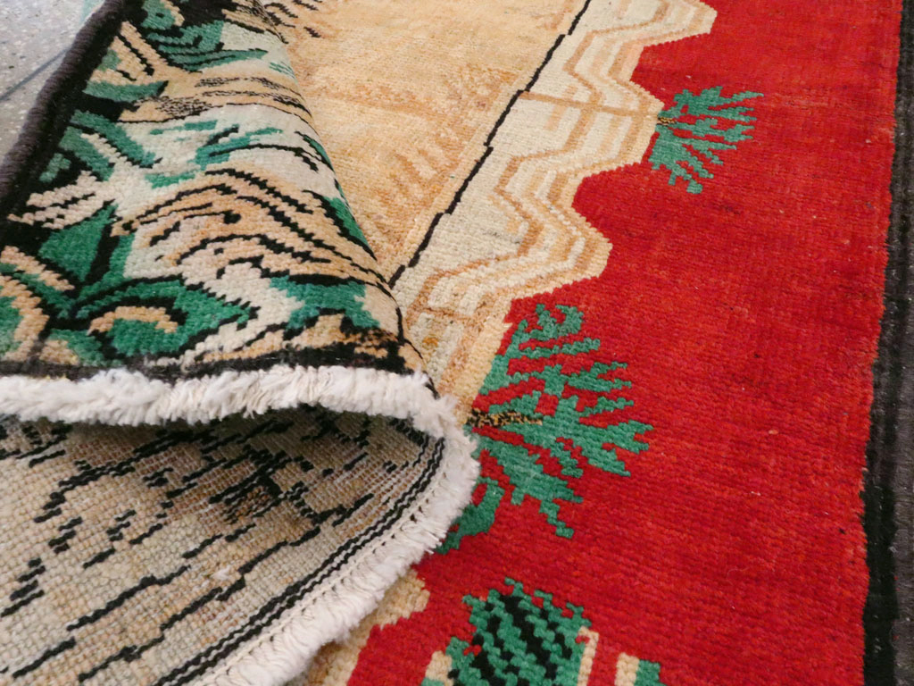 Vintage Persian Hamadan Pictorial Rug (Pair: 2 of 2), No.24659 - Gsblank