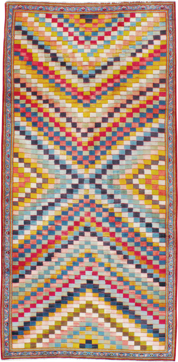 Vintage Persian Kashan Art Deco Rug, No.24661 - Gsblank