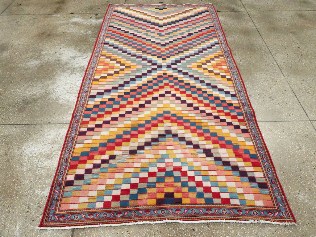 Vintage Persian Kashan Art Deco Rug, No.24661 - Gsblank