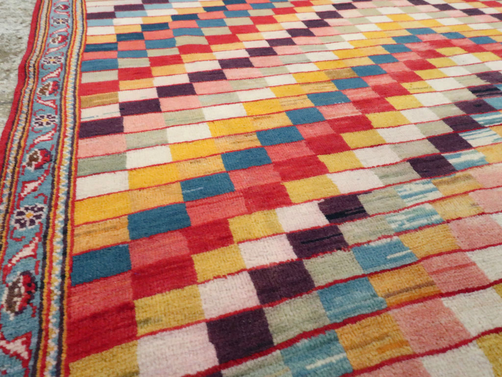 Vintage Persian Kashan Art Deco Rug, No.24661 - Gsblank