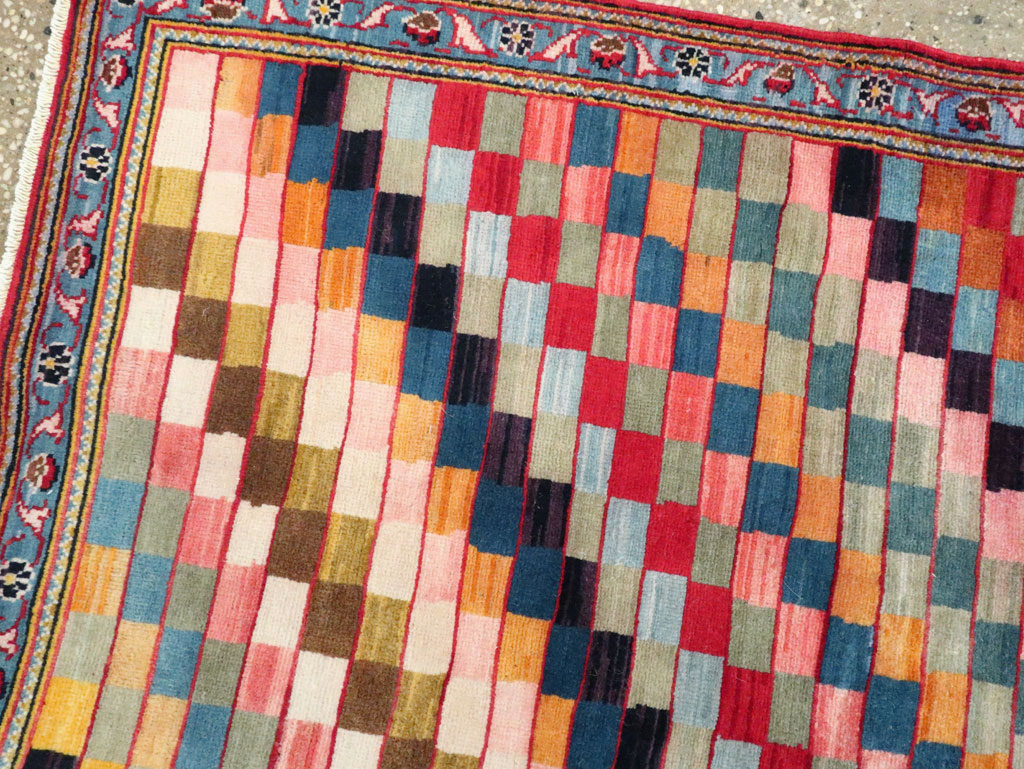 Vintage Persian Kashan Art Deco Rug, No.24661 - Gsblank