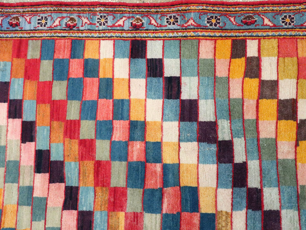 Vintage Persian Kashan Art Deco Rug, No.24661 - Gsblank