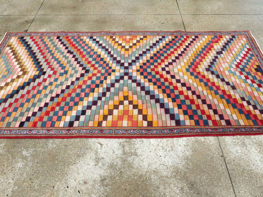 Vintage Persian Kashan Art Deco Rug, No.24661 - Gsblank