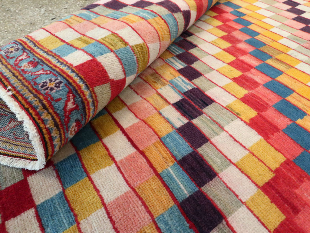 Vintage Persian Kashan Art Deco Rug, No.24661 - Gsblank