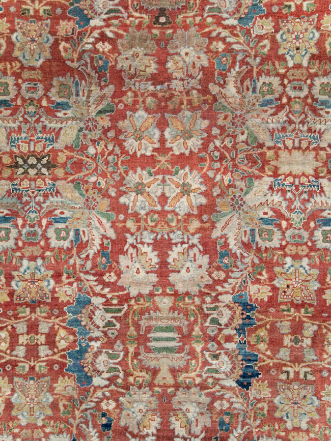 Antique Persian Mahal Large Carpet, No.24673 - Gsblank