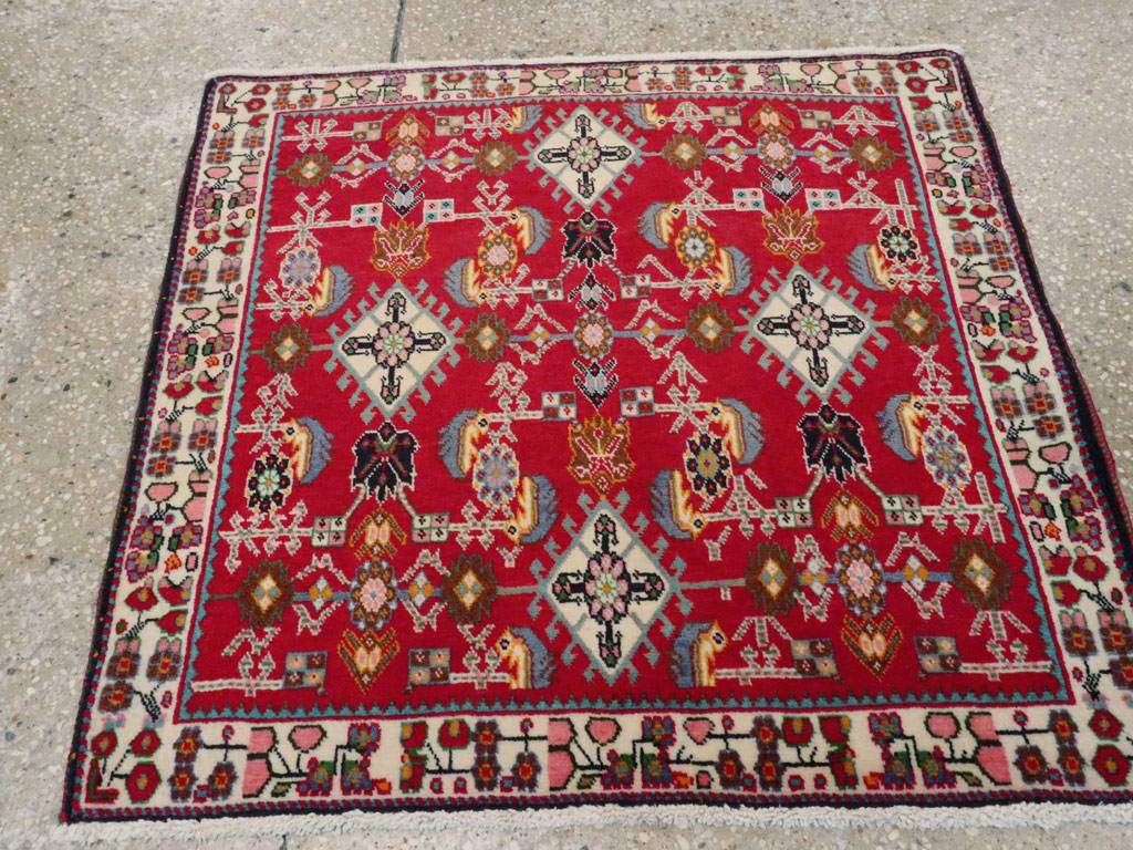 Vintage Persian Shiraz Square Rug (Pair: 1 of 4), No.24741 - Gsblank